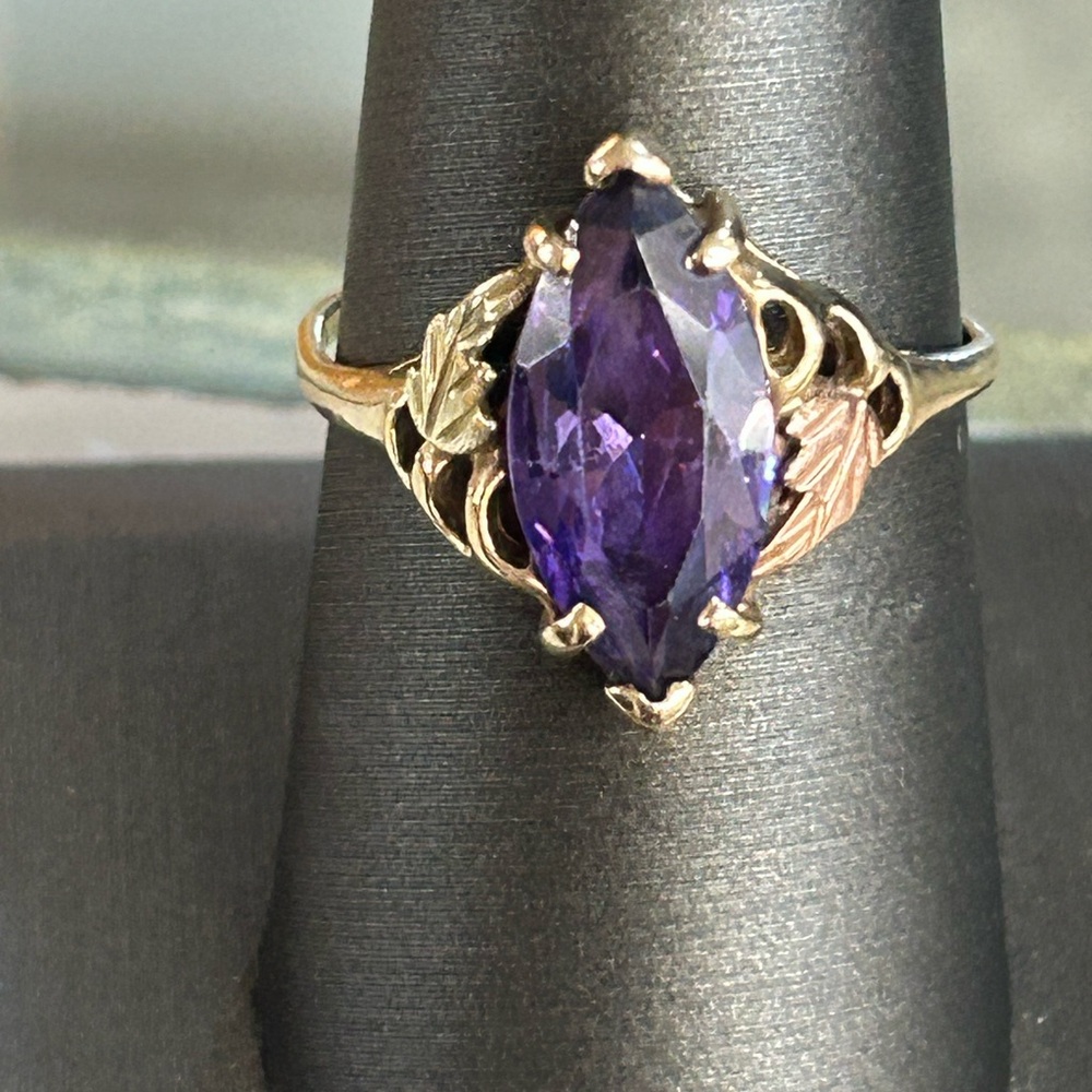 482821 10k yg tourmaline Gemstone Ring